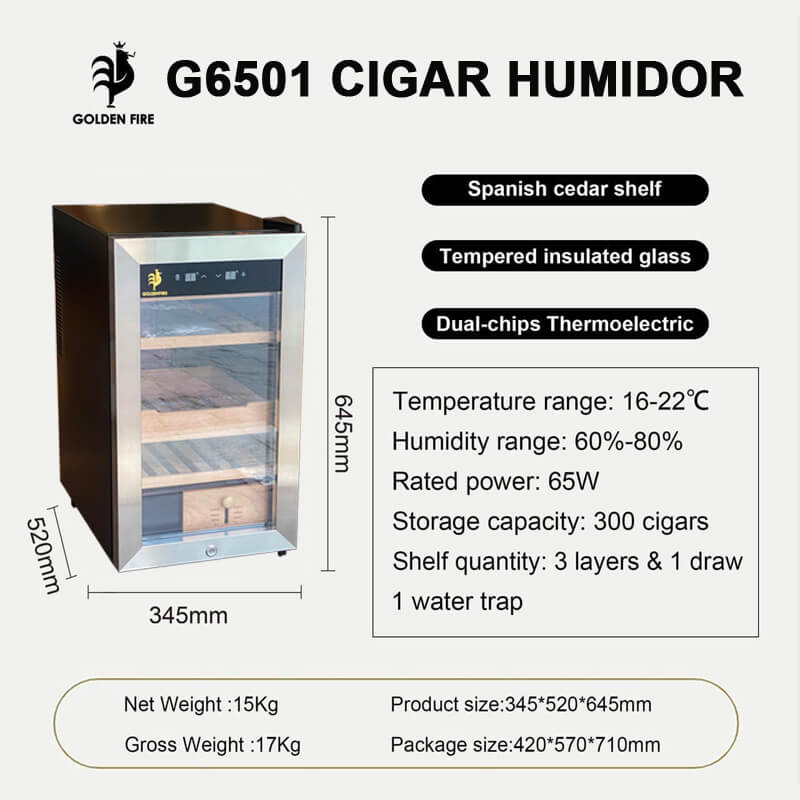 Tủ cắm điện bảo quản cigar Golden Fire G6501
