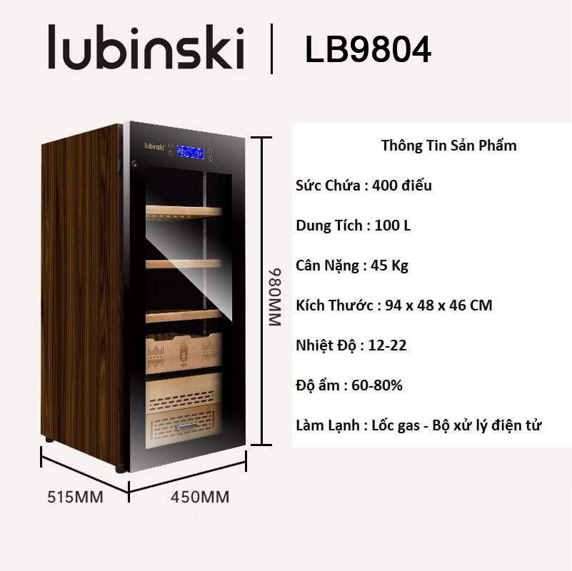 Tủ đựng bảo quàn cigar Lubinski RA 777