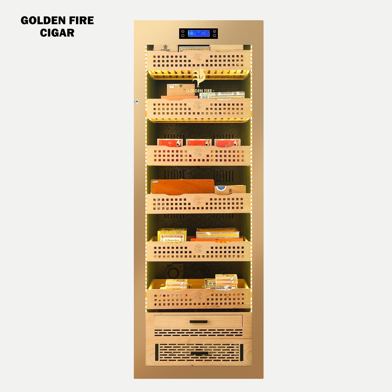 Tủ bảo quản cigar cắm điện Golden Fire GF-163