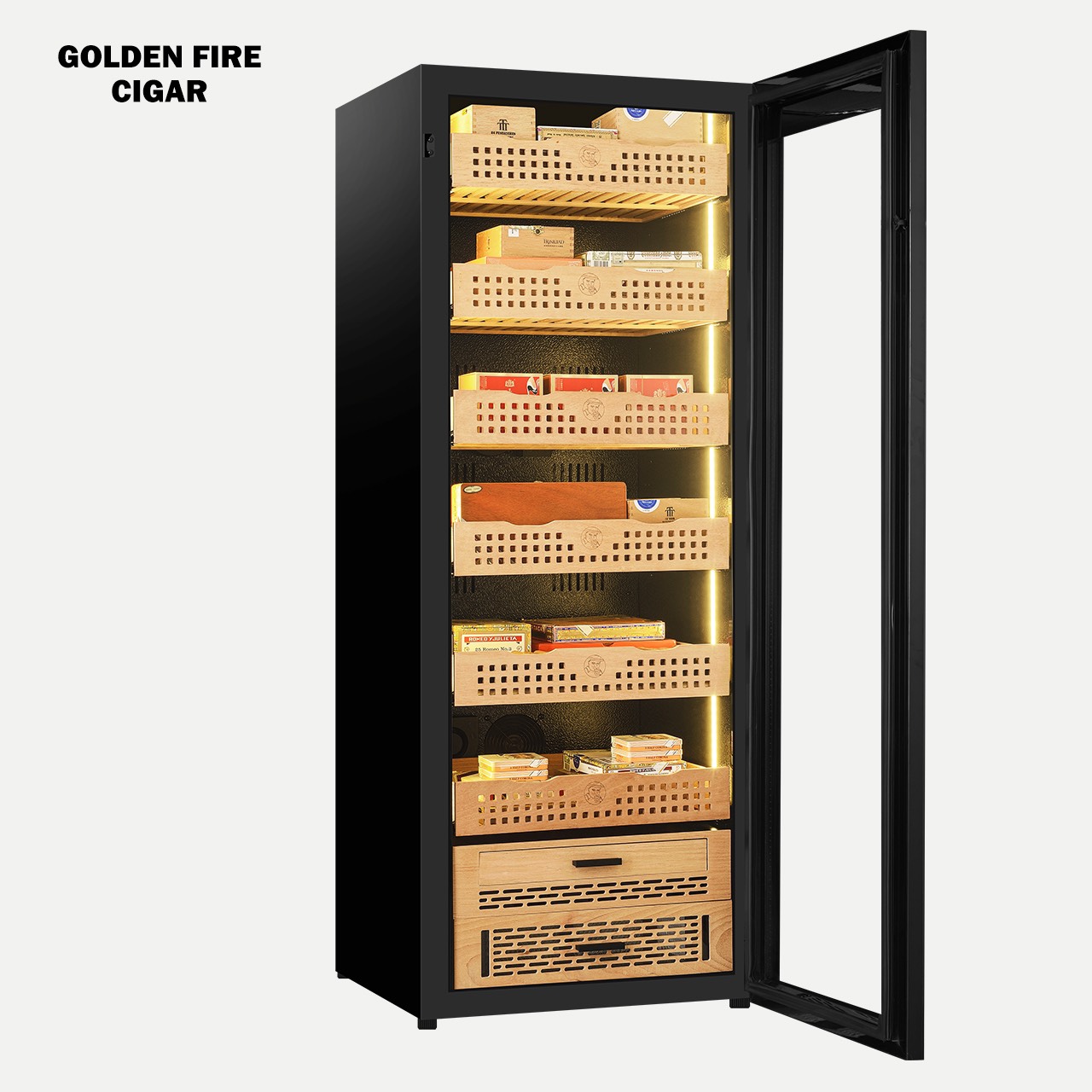 Tủ bảo quản cigar cắm điện Golden Fire GF-163