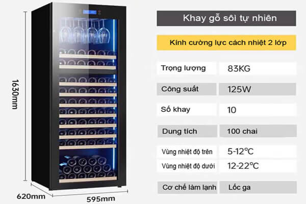 Khám phá tiện ích ưu việt tủ ướp rượu vang mini